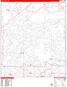 Apple Valley  Wall Map Red Line Style